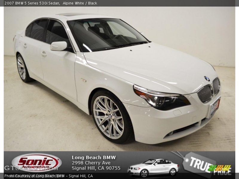 Alpine White / Black 2007 BMW 5 Series 530i Sedan