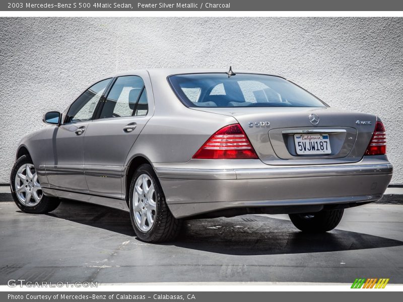 Pewter Silver Metallic / Charcoal 2003 Mercedes-Benz S 500 4Matic Sedan