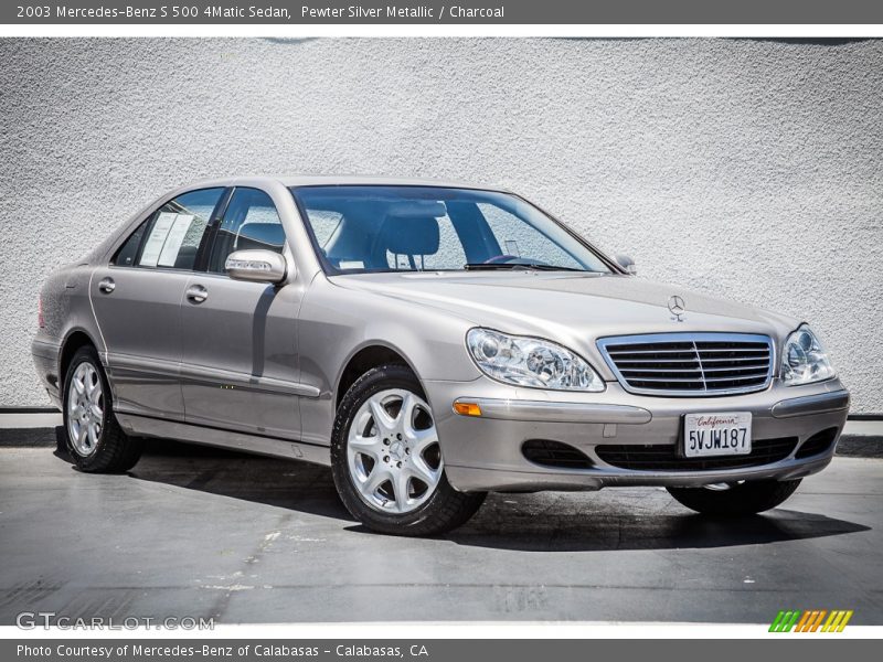 Pewter Silver Metallic / Charcoal 2003 Mercedes-Benz S 500 4Matic Sedan