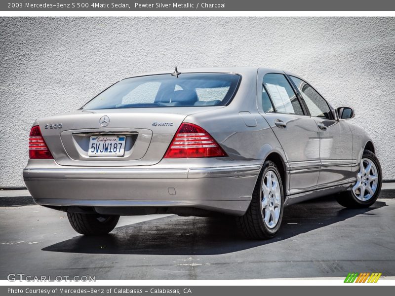 Pewter Silver Metallic / Charcoal 2003 Mercedes-Benz S 500 4Matic Sedan