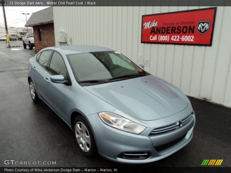 Winter Chill Pearl Coat / Black 2013 Dodge Dart Aero