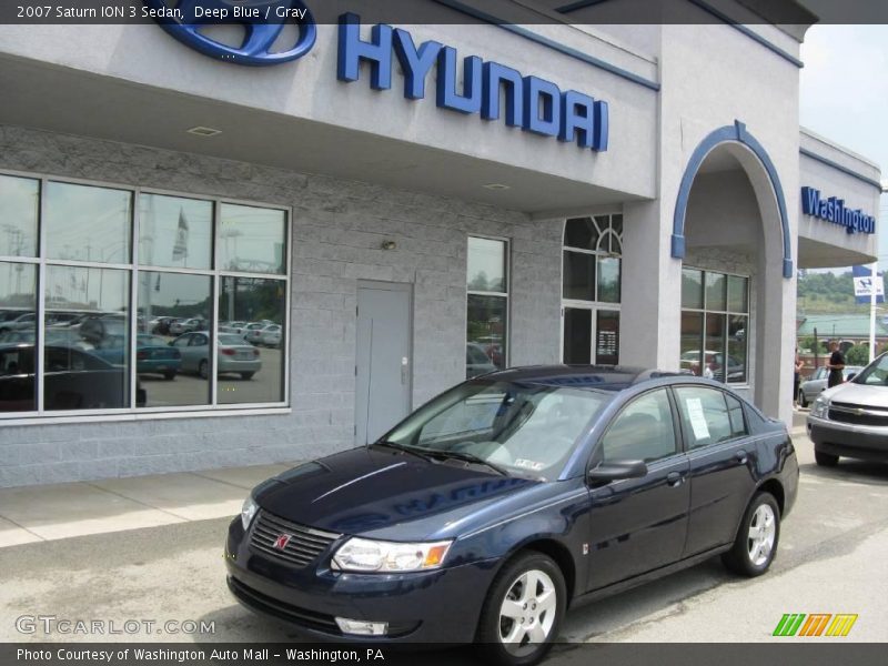 Deep Blue / Gray 2007 Saturn ION 3 Sedan