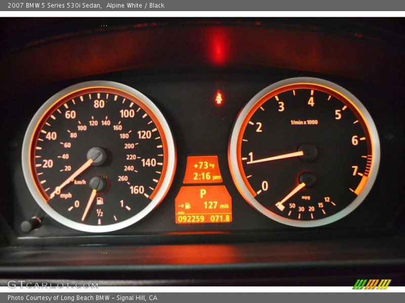 Alpine White / Black 2007 BMW 5 Series 530i Sedan
