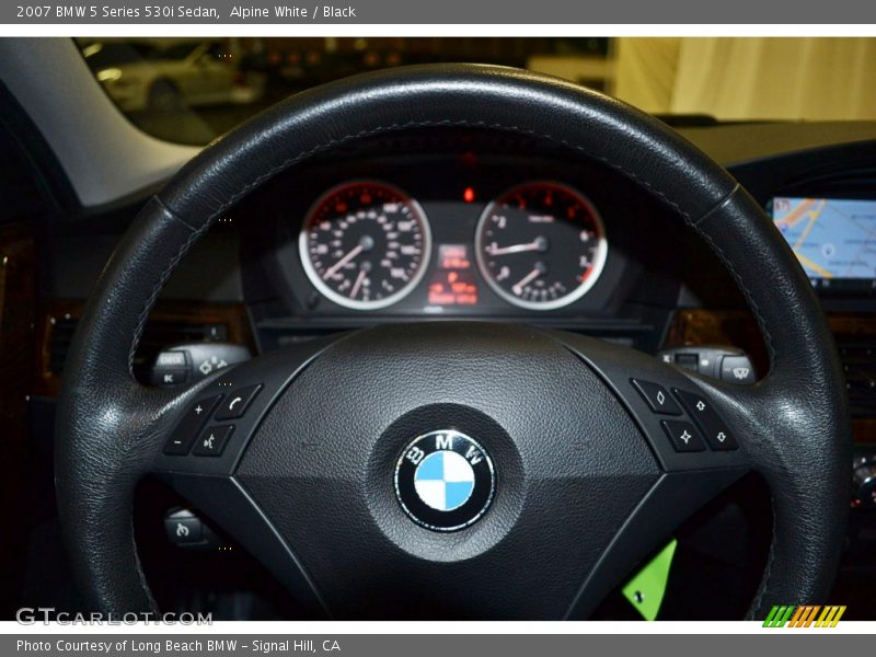 Alpine White / Black 2007 BMW 5 Series 530i Sedan