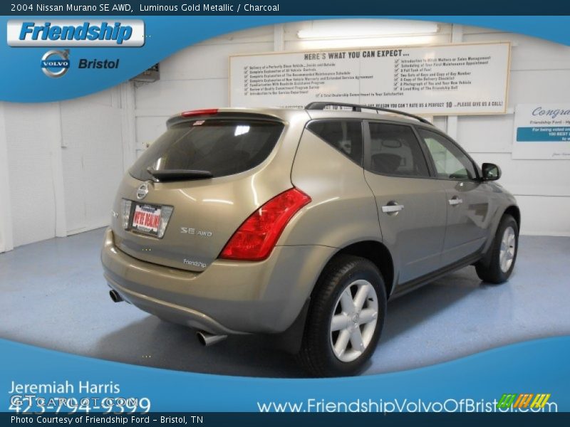 Luminous Gold Metallic / Charcoal 2004 Nissan Murano SE AWD