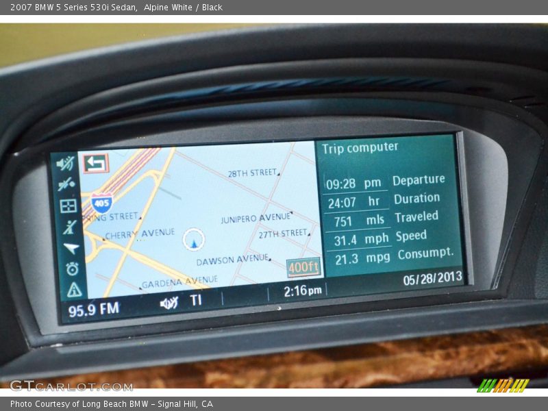 Alpine White / Black 2007 BMW 5 Series 530i Sedan