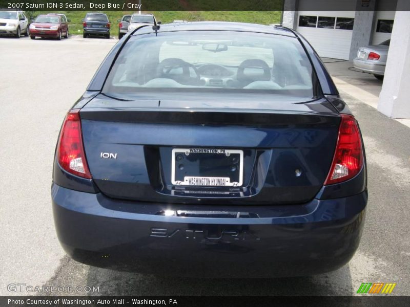 Deep Blue / Gray 2007 Saturn ION 3 Sedan