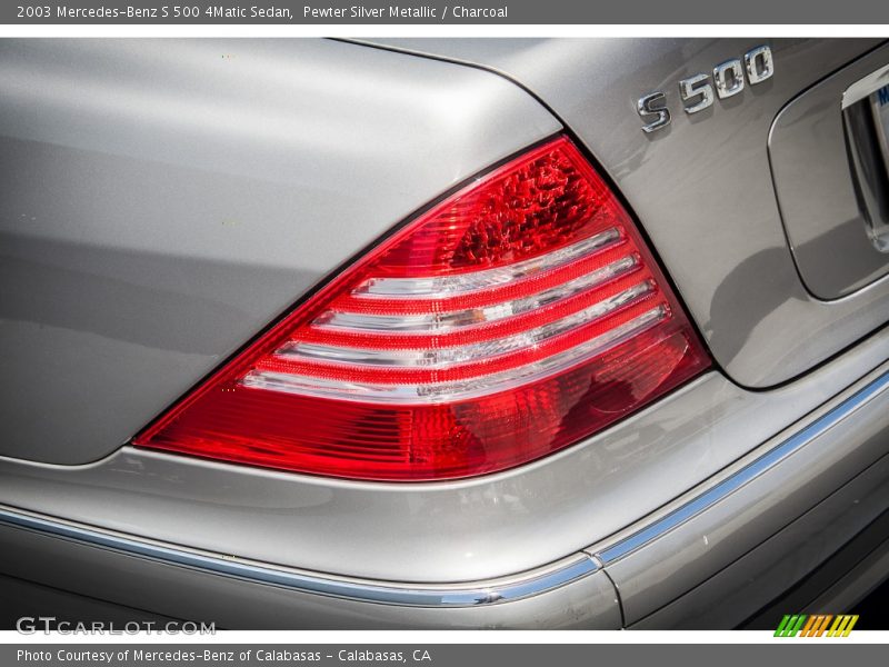 Pewter Silver Metallic / Charcoal 2003 Mercedes-Benz S 500 4Matic Sedan