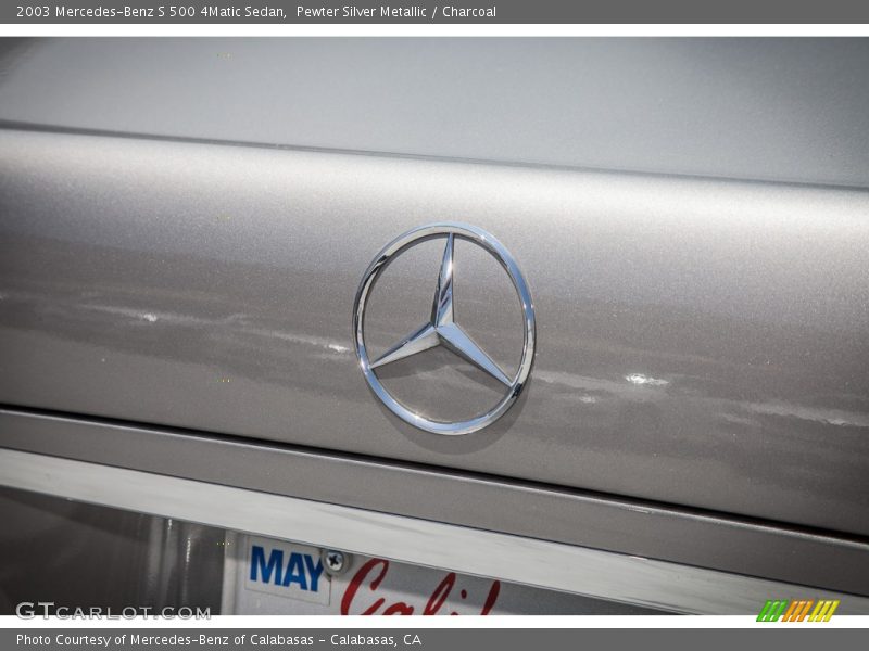 Pewter Silver Metallic / Charcoal 2003 Mercedes-Benz S 500 4Matic Sedan