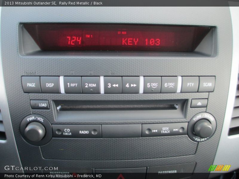 Rally Red Metallic / Black 2013 Mitsubishi Outlander SE