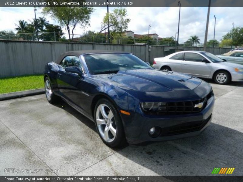 Imperial Blue Metallic / Black 2012 Chevrolet Camaro LT/RS Convertible