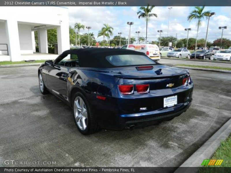 Imperial Blue Metallic / Black 2012 Chevrolet Camaro LT/RS Convertible
