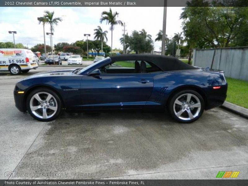 Imperial Blue Metallic / Black 2012 Chevrolet Camaro LT/RS Convertible