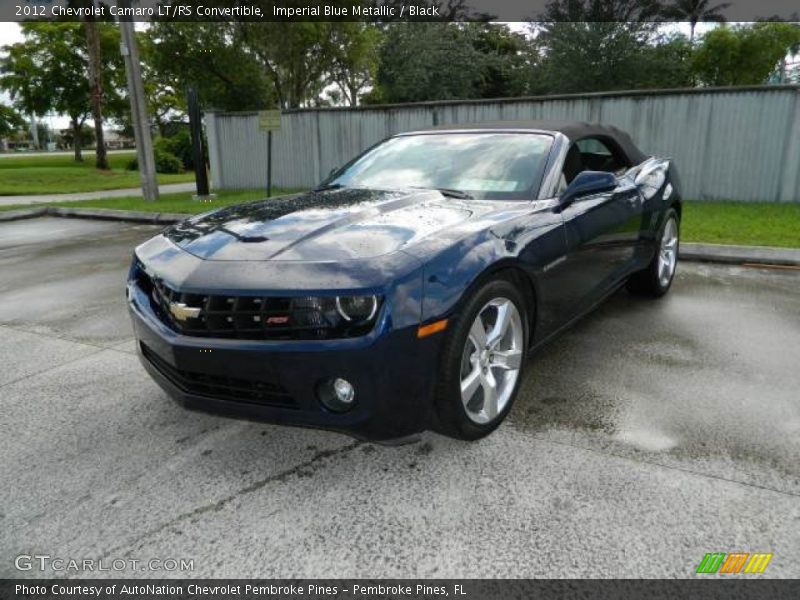 Imperial Blue Metallic / Black 2012 Chevrolet Camaro LT/RS Convertible
