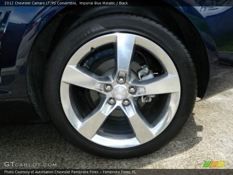 Imperial Blue Metallic / Black 2012 Chevrolet Camaro LT/RS Convertible