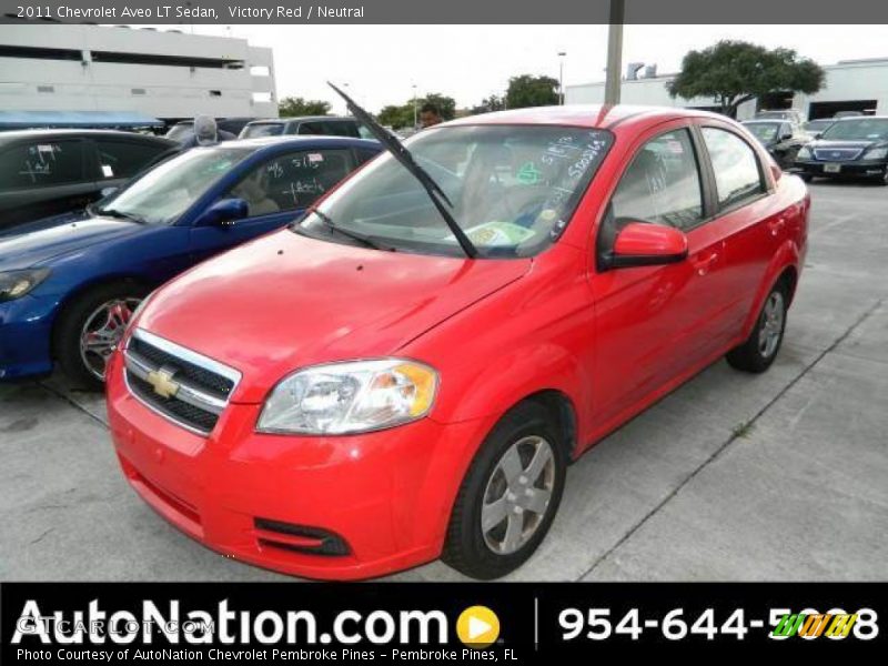 Victory Red / Neutral 2011 Chevrolet Aveo LT Sedan