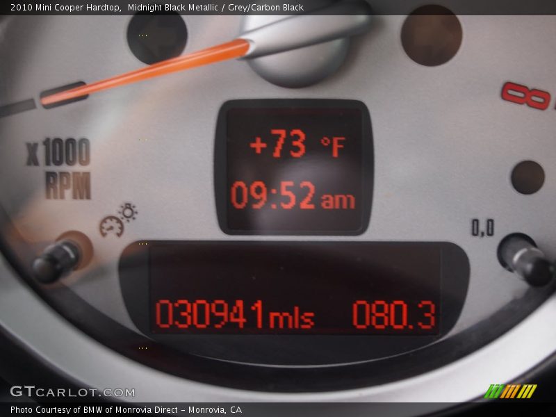 Midnight Black Metallic / Grey/Carbon Black 2010 Mini Cooper Hardtop