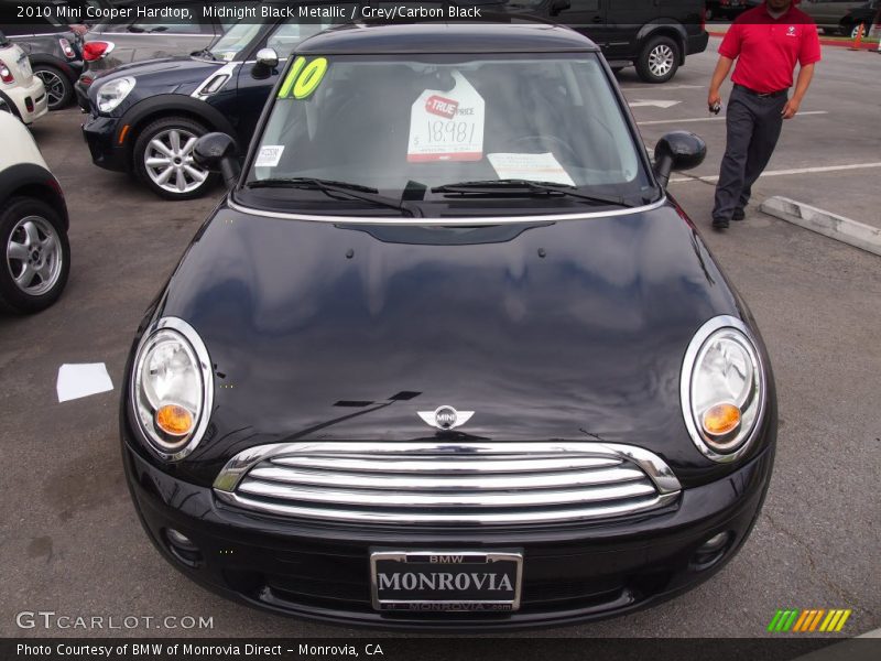 Midnight Black Metallic / Grey/Carbon Black 2010 Mini Cooper Hardtop