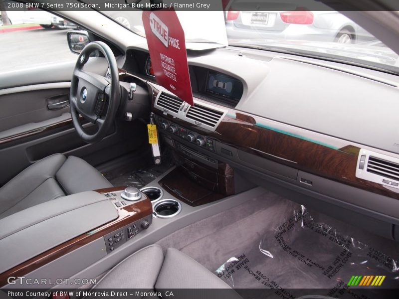 Michigan Blue Metallic / Flannel Grey 2008 BMW 7 Series 750i Sedan