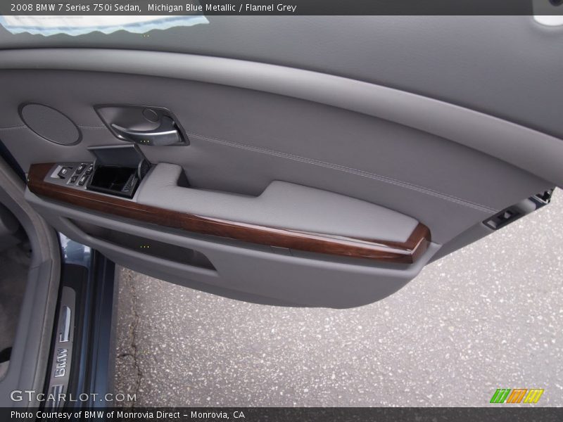 Michigan Blue Metallic / Flannel Grey 2008 BMW 7 Series 750i Sedan
