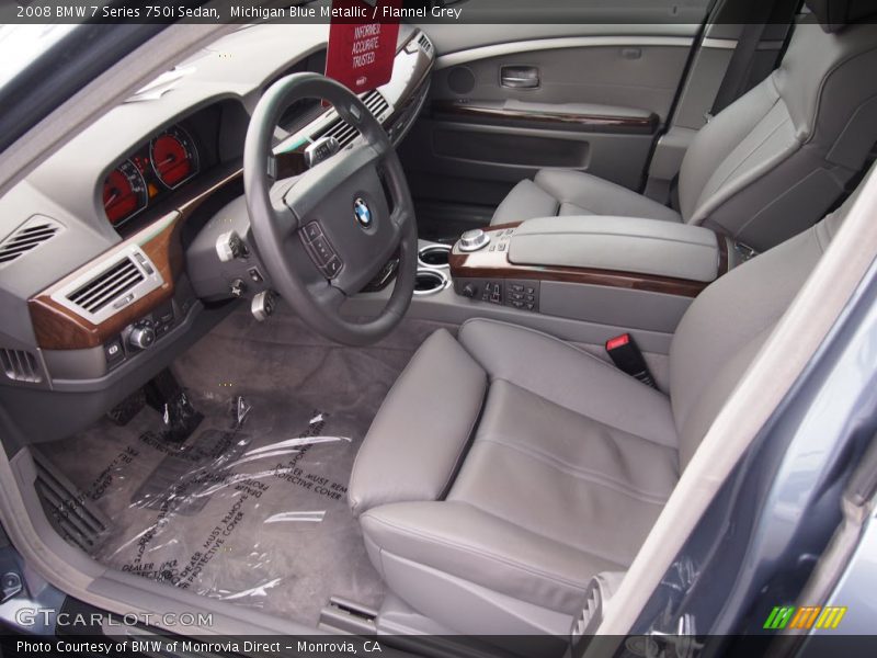 Michigan Blue Metallic / Flannel Grey 2008 BMW 7 Series 750i Sedan