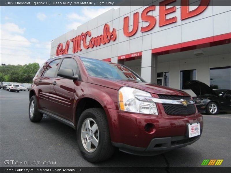 Deep Ruby Red Metallic / Light Gray 2009 Chevrolet Equinox LS