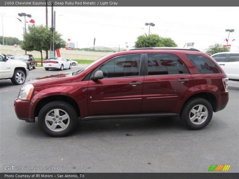 Deep Ruby Red Metallic / Light Gray 2009 Chevrolet Equinox LS