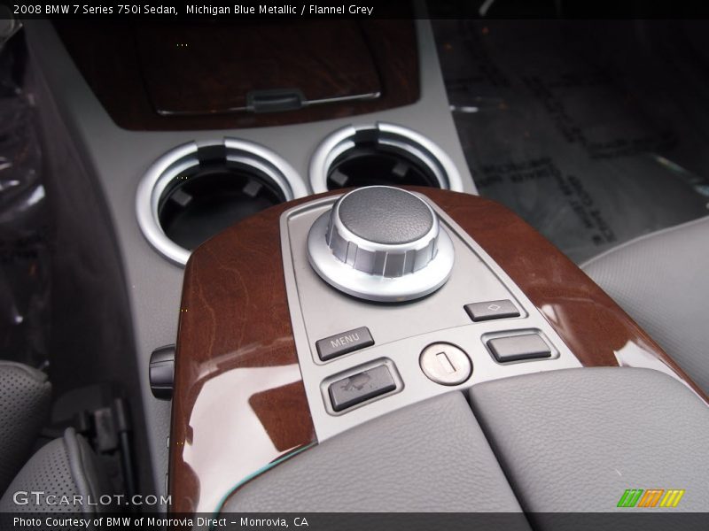 Michigan Blue Metallic / Flannel Grey 2008 BMW 7 Series 750i Sedan