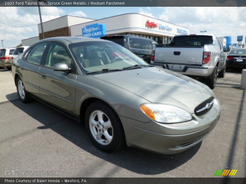 Spruce Green Metallic / Medium Parchment 2003 Ford Taurus SES