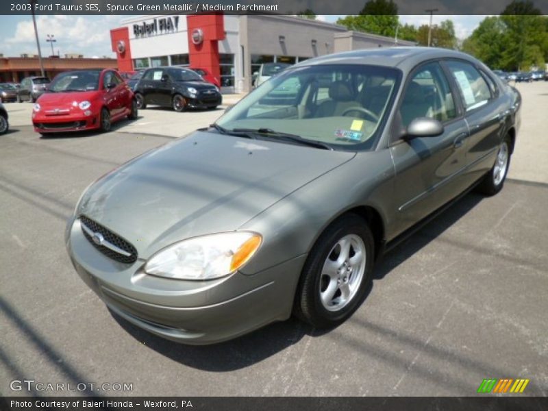 Spruce Green Metallic / Medium Parchment 2003 Ford Taurus SES