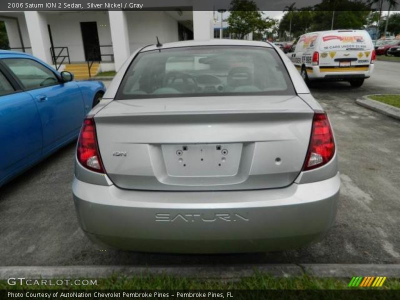 Silver Nickel / Gray 2006 Saturn ION 2 Sedan