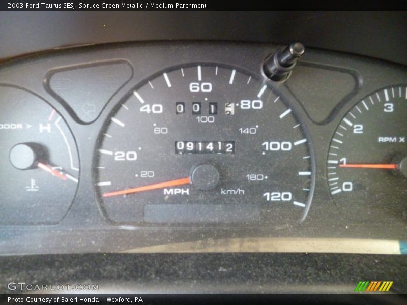 Spruce Green Metallic / Medium Parchment 2003 Ford Taurus SES