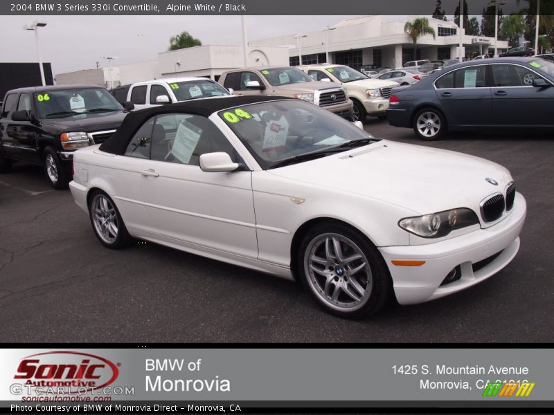 Alpine White / Black 2004 BMW 3 Series 330i Convertible