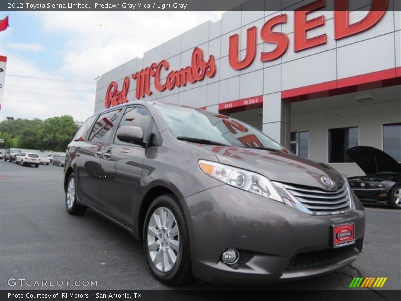 Predawn Gray Mica / Light Gray 2012 Toyota Sienna Limited