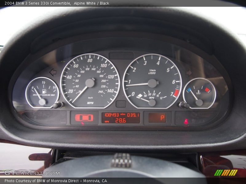Alpine White / Black 2004 BMW 3 Series 330i Convertible
