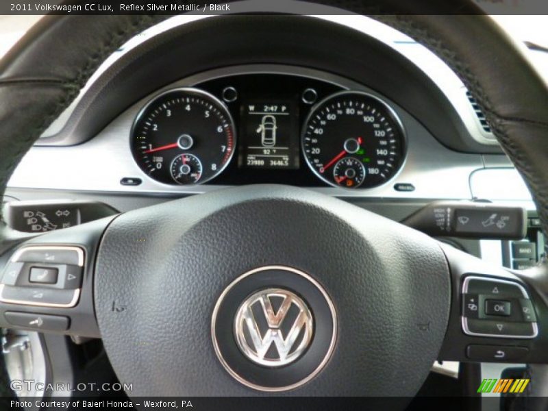 Reflex Silver Metallic / Black 2011 Volkswagen CC Lux