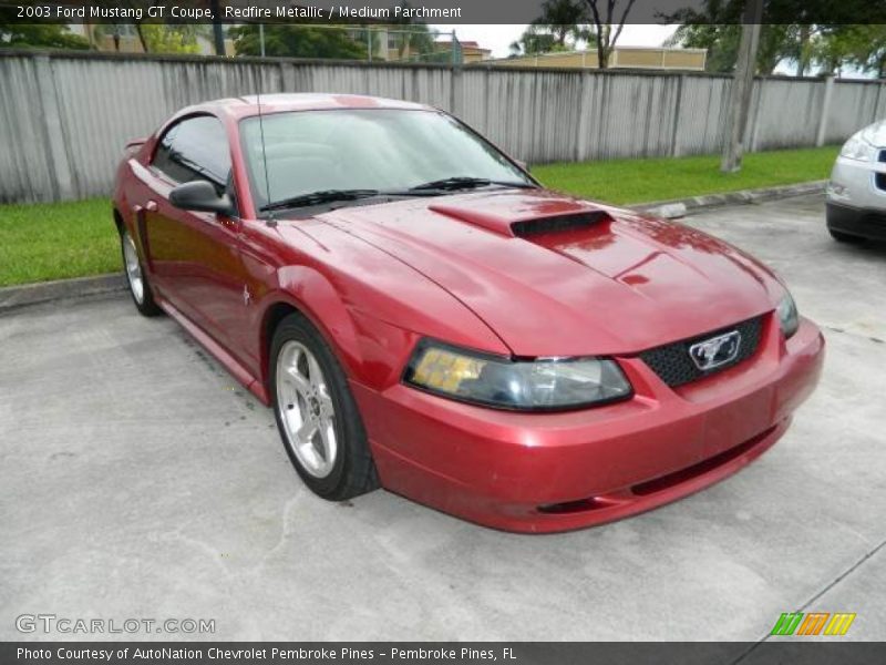 Redfire Metallic / Medium Parchment 2003 Ford Mustang GT Coupe