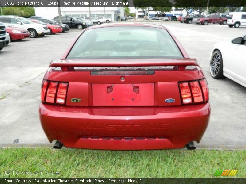 Redfire Metallic / Medium Parchment 2003 Ford Mustang GT Coupe