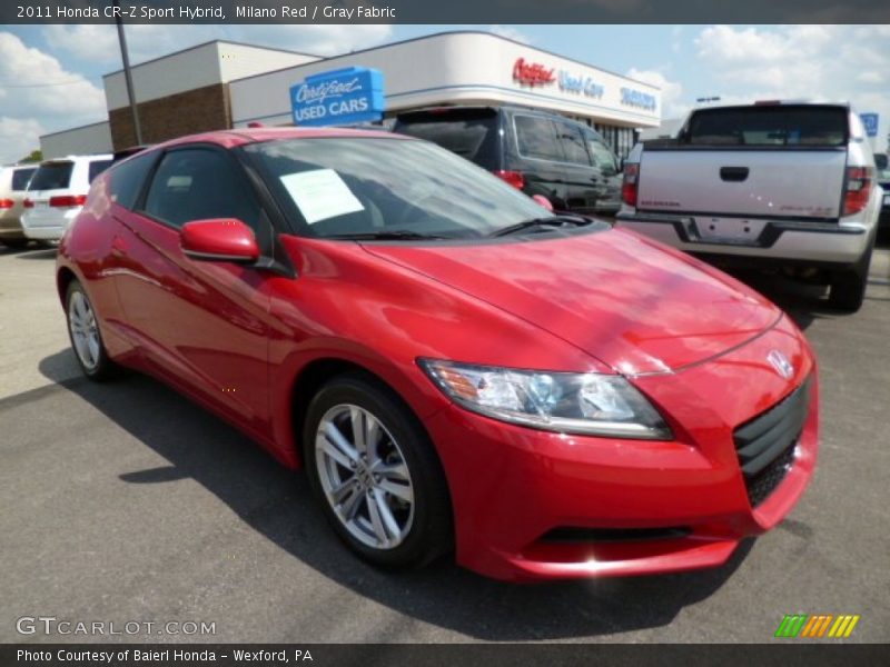 Milano Red / Gray Fabric 2011 Honda CR-Z Sport Hybrid