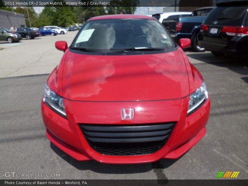 Milano Red / Gray Fabric 2011 Honda CR-Z Sport Hybrid
