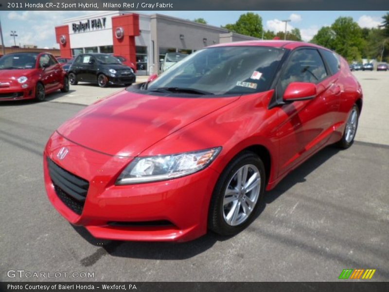 Milano Red / Gray Fabric 2011 Honda CR-Z Sport Hybrid