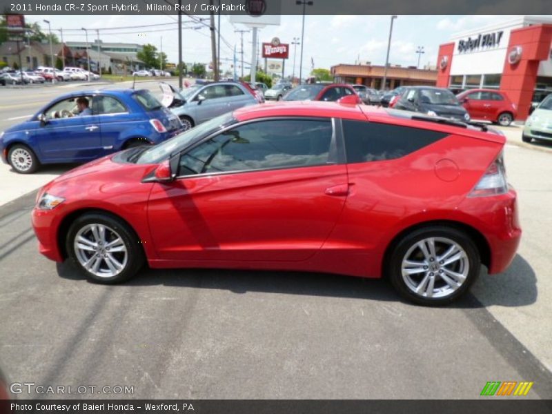 Milano Red / Gray Fabric 2011 Honda CR-Z Sport Hybrid