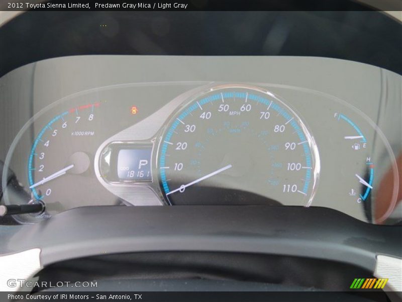 Predawn Gray Mica / Light Gray 2012 Toyota Sienna Limited