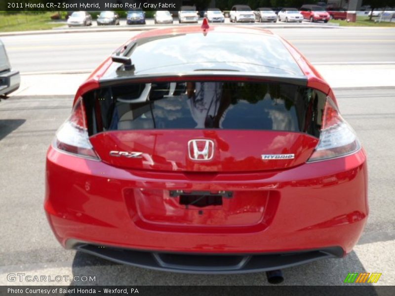 Milano Red / Gray Fabric 2011 Honda CR-Z Sport Hybrid