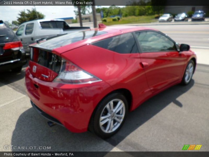 Milano Red / Gray Fabric 2011 Honda CR-Z Sport Hybrid