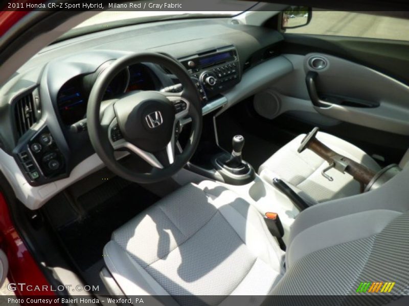 Milano Red / Gray Fabric 2011 Honda CR-Z Sport Hybrid