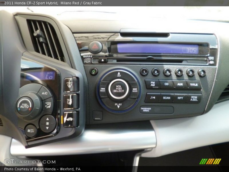Milano Red / Gray Fabric 2011 Honda CR-Z Sport Hybrid