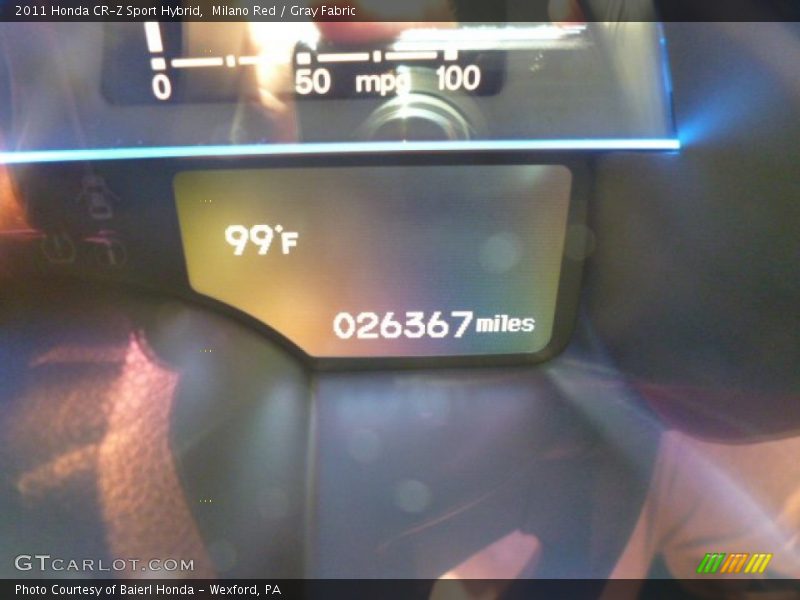 Milano Red / Gray Fabric 2011 Honda CR-Z Sport Hybrid