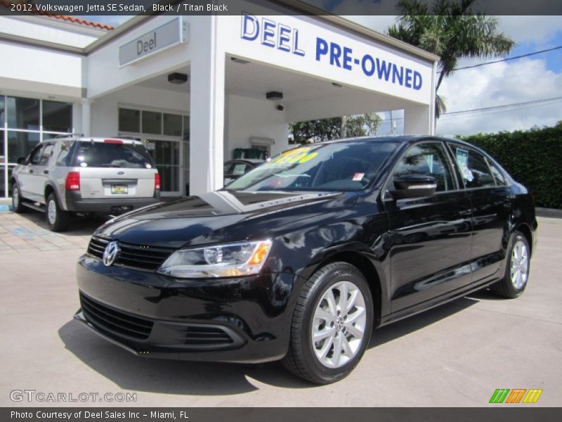 Black / Titan Black 2012 Volkswagen Jetta SE Sedan