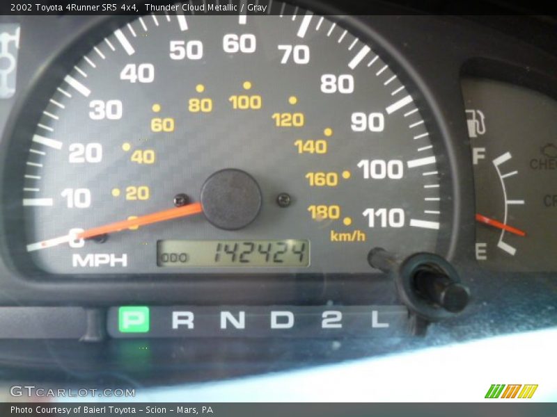 Thunder Cloud Metallic / Gray 2002 Toyota 4Runner SR5 4x4